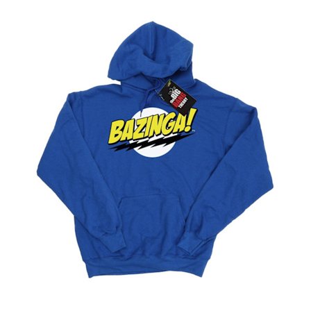 The Big Bang Theory Mens Sheldon Bazinga Hoodie XXL Royal Blue