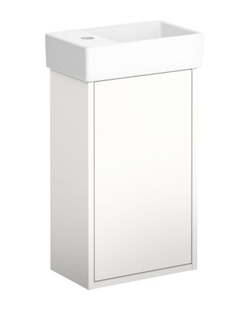 Gustavsberg Artic Small GB71ACVC34TMSWR Alakaappi valkoinen/mattavalkoinen, 36 cm, allas oikealla Valkoinen, Kylpyhuone