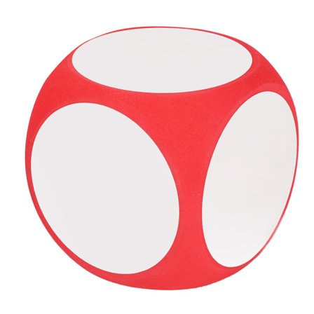 Pyyhittävä noppa kuutio kannettava puhdistettava kirjoitettava noppa eloisa väri tyhjä opetusväline punainen