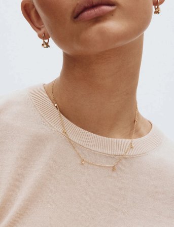 Edblad Dice Necklace Gold - Gold - ONE SIZE 42 - 45 cm