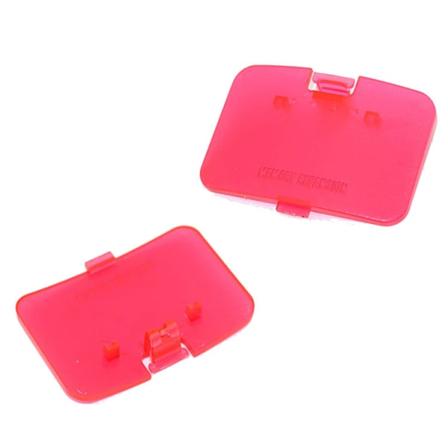 For Nintendo N64 utvidet kortdeksel Minnekortutvidelsespakke Kortspordekselbeholderdørdeksel Transparent Red