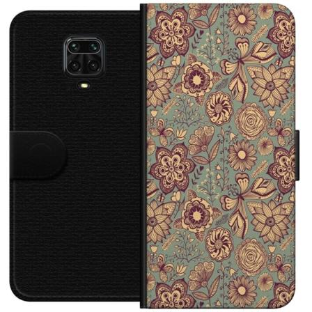 Xiaomi Redmi Note 9 Pro Tegnebogsetui Vintage Blomster