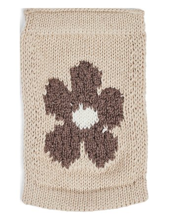 Smallstuff Knitted Flag, Flower, Nature - Beige - ONE SIZE
