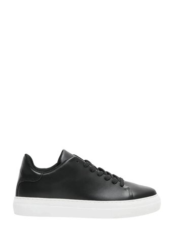 Slhdavid Chunky Leather Sneaker Noos Black Selected