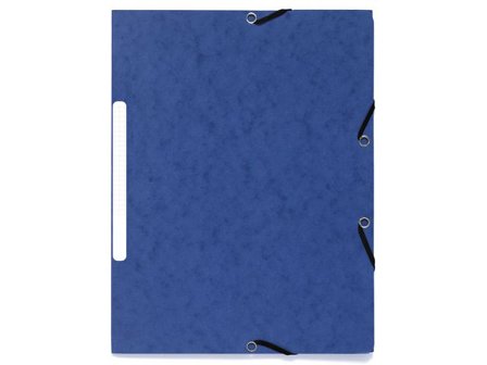 EXACOMPTA Gummibandsmapp Recycle A4 3-kl blå - Lyreco - Kontorsmaterial - Mappar och plastfickor - Gummibandsmappar 3-klaff - Kartong