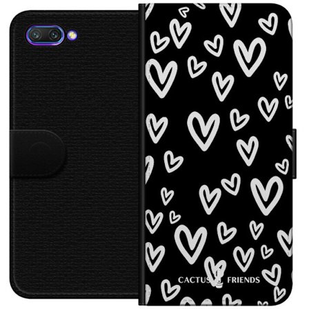 Kompatibelt Plånboksfodral till Honor Honor 10 Cactus and Friends - Handdrawn Love Chaos