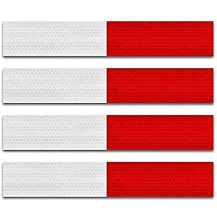 Reflekterande tejp, reflekterande tejp för släpvagnar, 2”x12'', vattentät självhäftande bilreflekterande remsor, 20 st