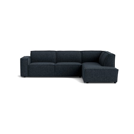 Lyon Ecksofa, rechts in Modesto Dunkelblau, zeitloses Design, hochwertige Qualität für Ihr Wohnzimmer, bequeme Polsterung, Größe 80cm