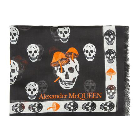 Alexander McQueen Winter Scarves svart, Dam Sjalar, Dam, Storlek: ONE SIZE