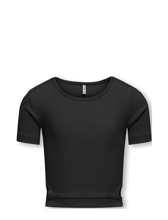 Kognessa S/S Cut Out Top Box Jrs Noos Tops T-shirts Black Kids Only