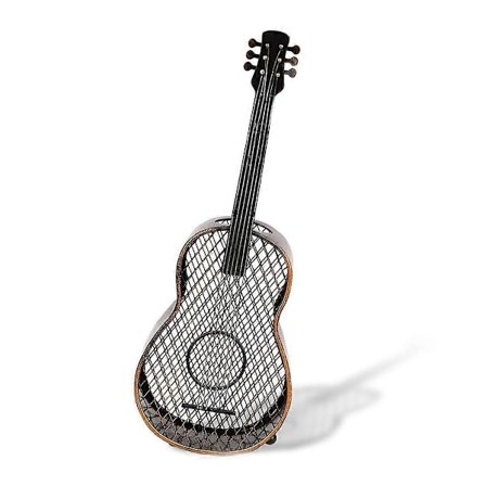 Guitar Korkkrukke Smijern Ornament Vinflaskeprop Samling Tank Kork Opbevaring Tank Jern Statue Cr