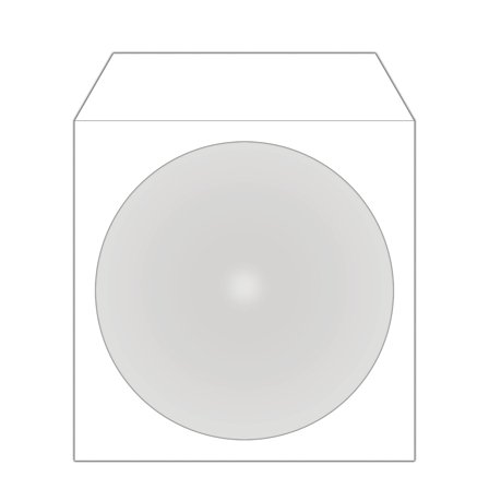 MediaRange Retailpack 50 CD Paperbag with Flagwindow - CD/DVD-muffe