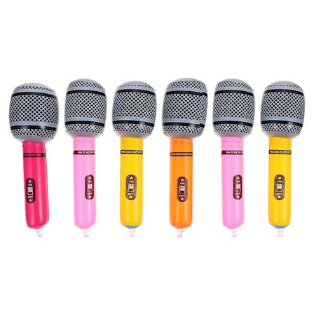 6 stk. Legetøj til Børn Oppustelige Mikrofoner Mikrofon Kostume Børn Mikrofon Legetøj Mikrofon Børn