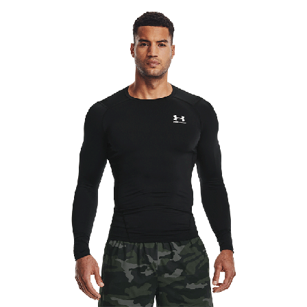 Træningstrøjer Under Armour UA HG Armour Comp LS, Sort - Bodyman.dk