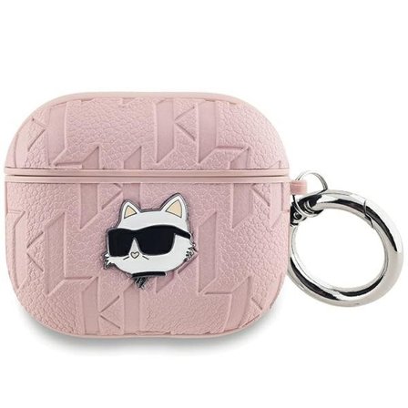 Karl Lagerfeld Monogram Choupette Head-etui til AirPods 3 - pink