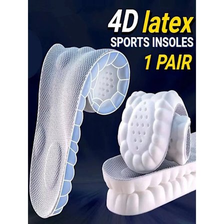 4D Massage Shoes Insoles Super Soft Latex Sports Insole for Feet Running Basket Shoe Sole Arch Support Orthopedic Inserts Unisex