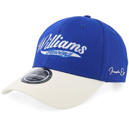 Formula One - Motor Blauw adjustable Cap - Williams F1 25 X Fresh Ego Kid Script Blue/Cream Adjustable @ Hatstore