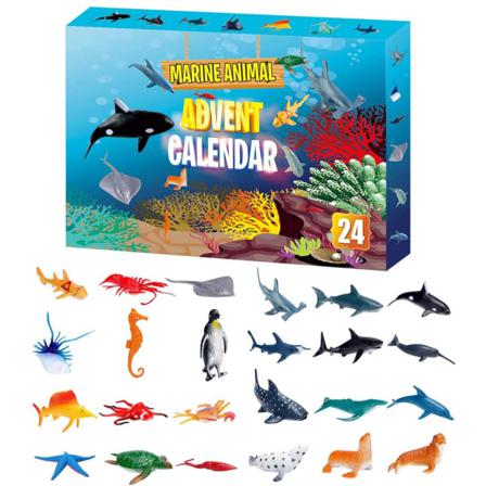 Juladventskalender 24 st marint liv julleksaker