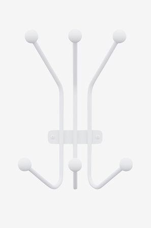 Hanah Home - Vægkrog i metal - myre - Hvid - Småopbevaring - Fra Homeroom