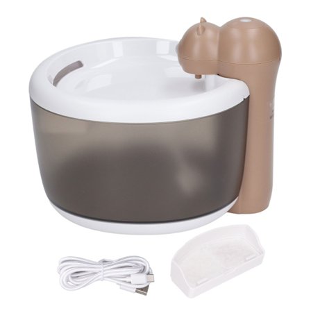 Trådløs Kattefontene med Bevegelsessensor Automatisk Drikkefontene for Kjæledyr med Filter Brun