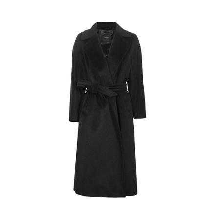 Max Mara Weekend, Belted Coats Zwart, Dames, Maat:S