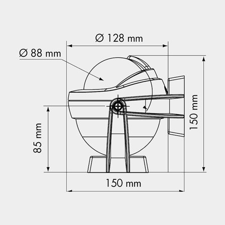 Kompass Plastimo Offshore 95 bygel vit svart konisk ros