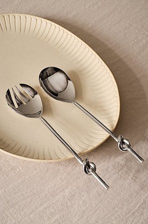 Jotex - Salatbesteck 2-teilig Silber - LOOP - Kaufe Besteck bei Jotex