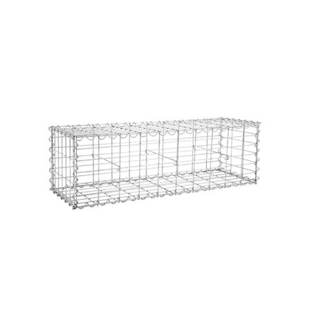 Rootz Gabion - Gabion Wall - Gabion Basket - Gabion Fence - Gabion Stone - Gabion Bench - Gabion Mesh - Gabion Wall Pris - Grå/sølv - 100 x 30 x 30 cm