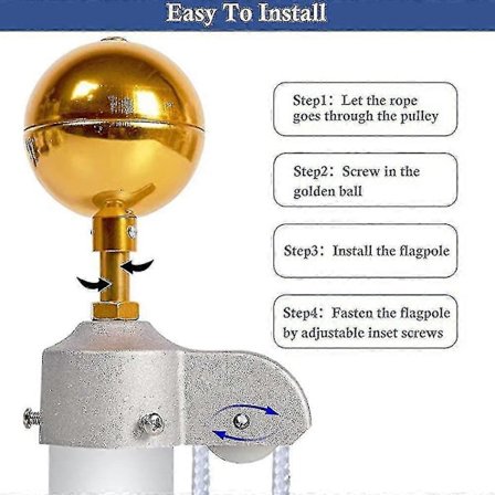 Flaggstangtopp i støpt aluminium Flaggstangtilbehør Flaggstangtopp i aluminiumslegering (FMY)