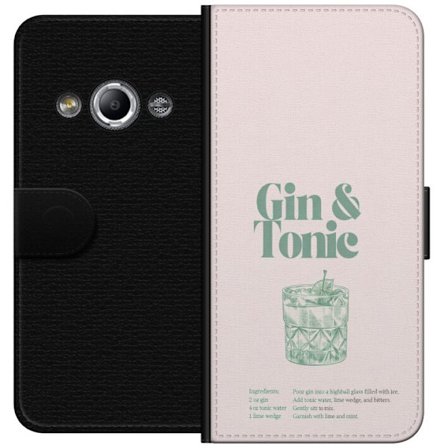 Kompatibelt Lommeboketui til Samsung Galaxy Xcover 3 Gin og tonic i stilren retroillustrasjon