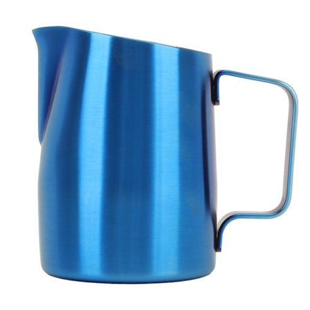 Titanium Blå Melkeskummer Steamer Kopp 450ml Skrådesign for Latte Art