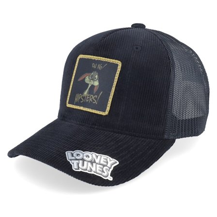 Looney Tunes - Schwarz trucker Cap - Oh No! Hipsters! Bugs Bunny Cord Black Trucker @ Hatstore