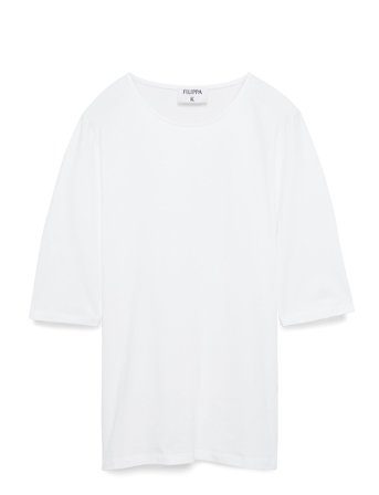 Filippa K Cotton Stretch Elbow Sleeve - White - XL