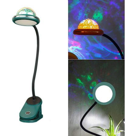 Klippbar lampa för barn, dimbar touch USB-laddningsbar LED-klippbar läslampa, stjärnklipp nattlampa (grön)