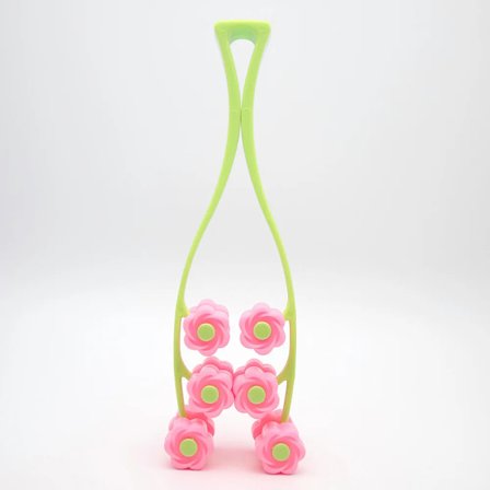 1 stk. Blomsterformet ansiktsmassasjerulle manuell ansiktsløfting nakkeslanking avslapning anti-rynke skjønnhetsverktøy hudpleie helse