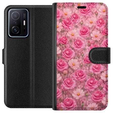 Kompatibel Tegnebogsetui til Xiaomi 11T Petal Reverie Blush Rose