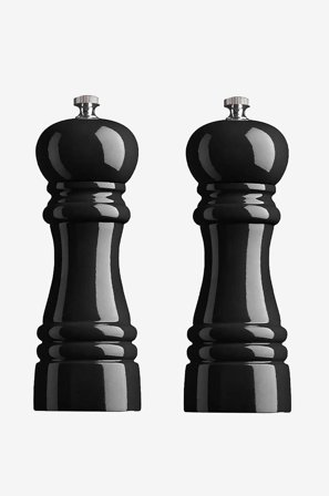 Amefa - Salt- og pepperkvern Wood Sett med 2 - Svart - Krydderkverner & mortere - Fra Homeroom