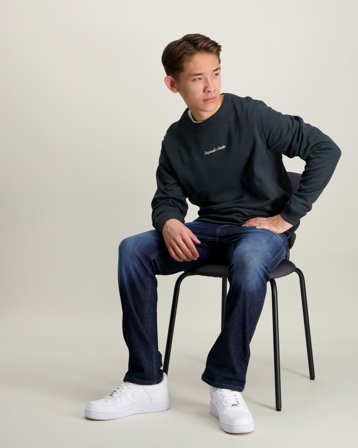 Jack & Jones JORNORREBRO EMB SWEAT CREW Grön Tröjor Kille - Kids Brand Store