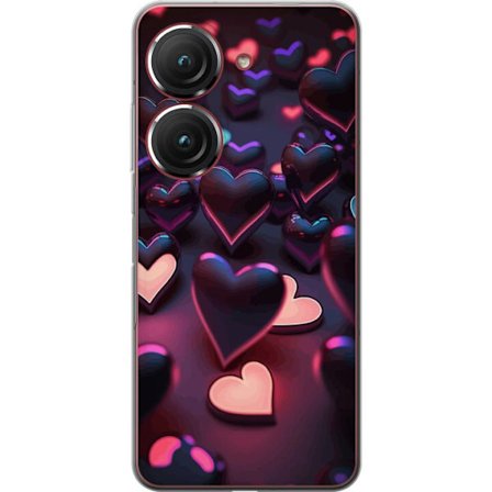 Kompatibelt Mobildeksel til Asus Asus Zenfone 9 Midnattshjerter