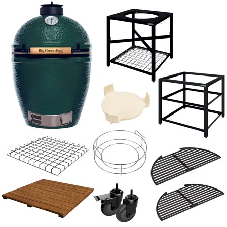 Big Green Egg Kolgrill Large ja ulkokeittiö