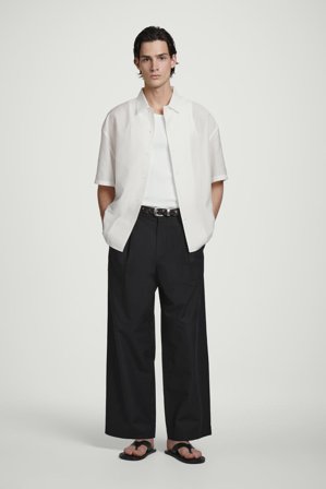 COS Homme Chemise Resort Décontractée Imprimée in Blanc