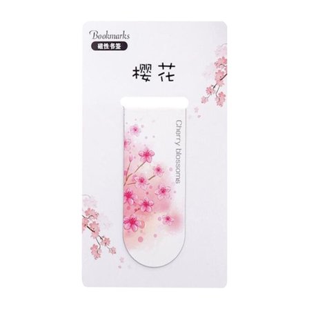 Estetisk och konstnärlig design av magnetiskt bokmärke bokklämma (full av ren Sakura)