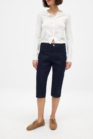 NA-KD Capri shorts - Byxor - Blå - EU 44