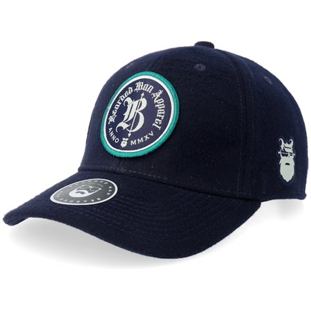 Bearded Man - Blau adjustable Cap - Legacy Crest Wool Navy Adjustable @ Hatstore
