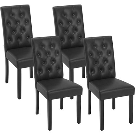 Rootz-ruokailuhuoneen tuolit - Keittiötuolit - Mukavat istuimet - Ergonominen muotoilu, helppohoitoisuus, korkea kestävyys - keinonahka ja massiivipuu