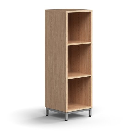Bücherregal QBUS,1252x400x400 mm, Silber, Eiche