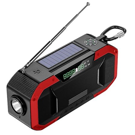 Bärbar nödradio Am/fm handvevradio med ljus ficklampa Sos-larm och 5000 mah Power Bank FM-digitalradio