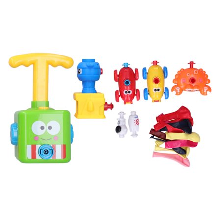 Ballon Affyrer Tårn Legetøj Pædagogisk Inertia Luftkraft Ballon Bil Videnskab Eksperiment Grøn