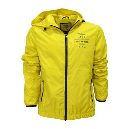 Aeronautica Militare, K-way light jacket with ab 1935 hood Żółty, Mężczyzna, Rozmiar: S