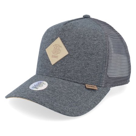 Djinns - Grey trucker Czapka Z Daszkiem - Jersey Patch Heather Charcoal Trucker @ Hatstore